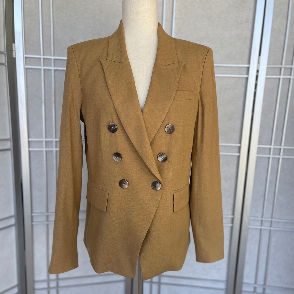 NWOT Veronica Beard Camel Lonny Linen Dickey Jacket sz 10